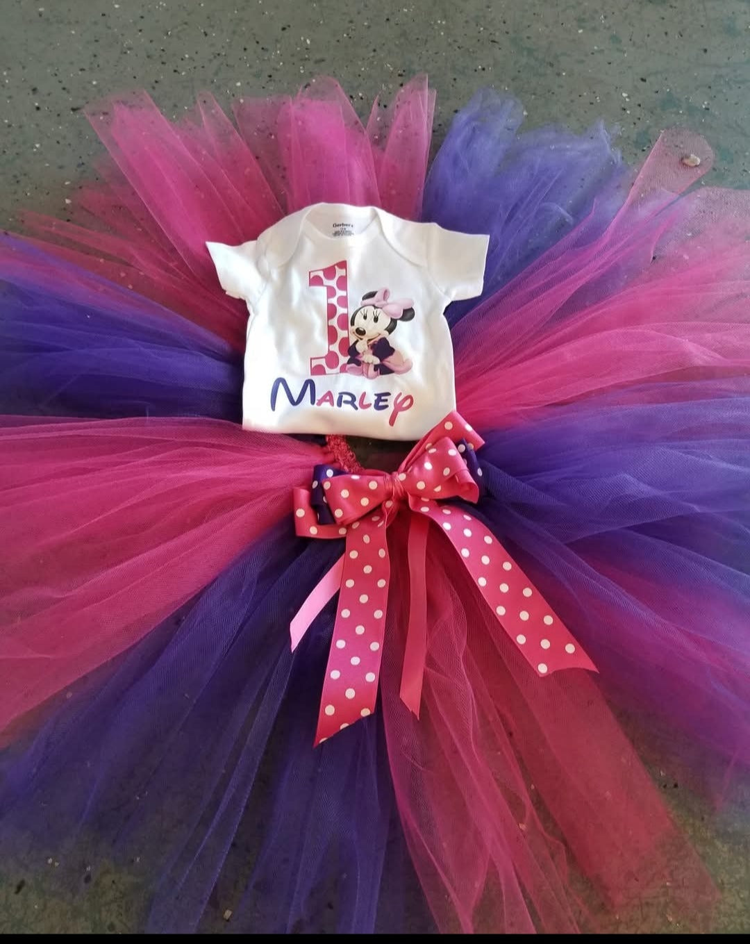 Character themed 2 color tutu outfit
