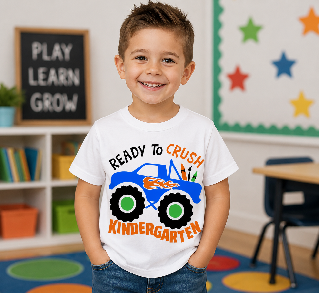 Ready to Crush Kindergarten Monster Truck Shirt