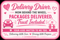 Delivery Driver Mom Behind the Wheel Vehicle Magnet | Trust Included | #AthenaStrand Awareness Magnet | 8x11 Car Magnet