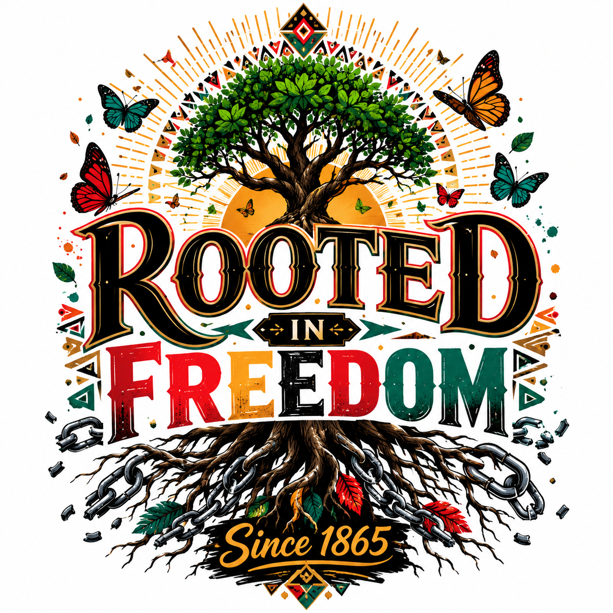 Rooted in Freedom Since 1865 Juneteenth Shirt
