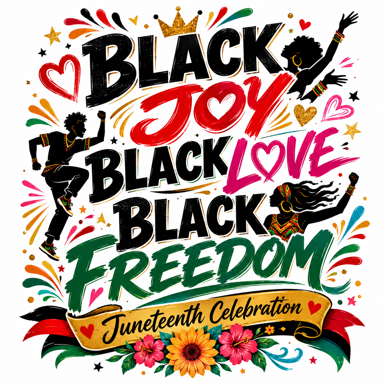 Black Joy Black Love Black Freedom Juneteenth Shirt