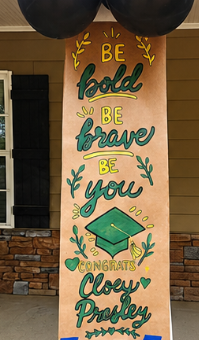 Custom Vertical Party Banner Set – Personalized Hand-Painted Porch & Event Signs (Set of 2)